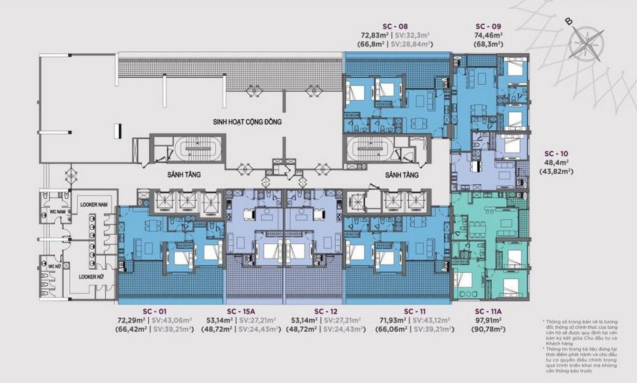 Trang chủ 92 Mặt bằng tầng 5a tòa SC Vinhomes Hòa Long - Bắc Ninh